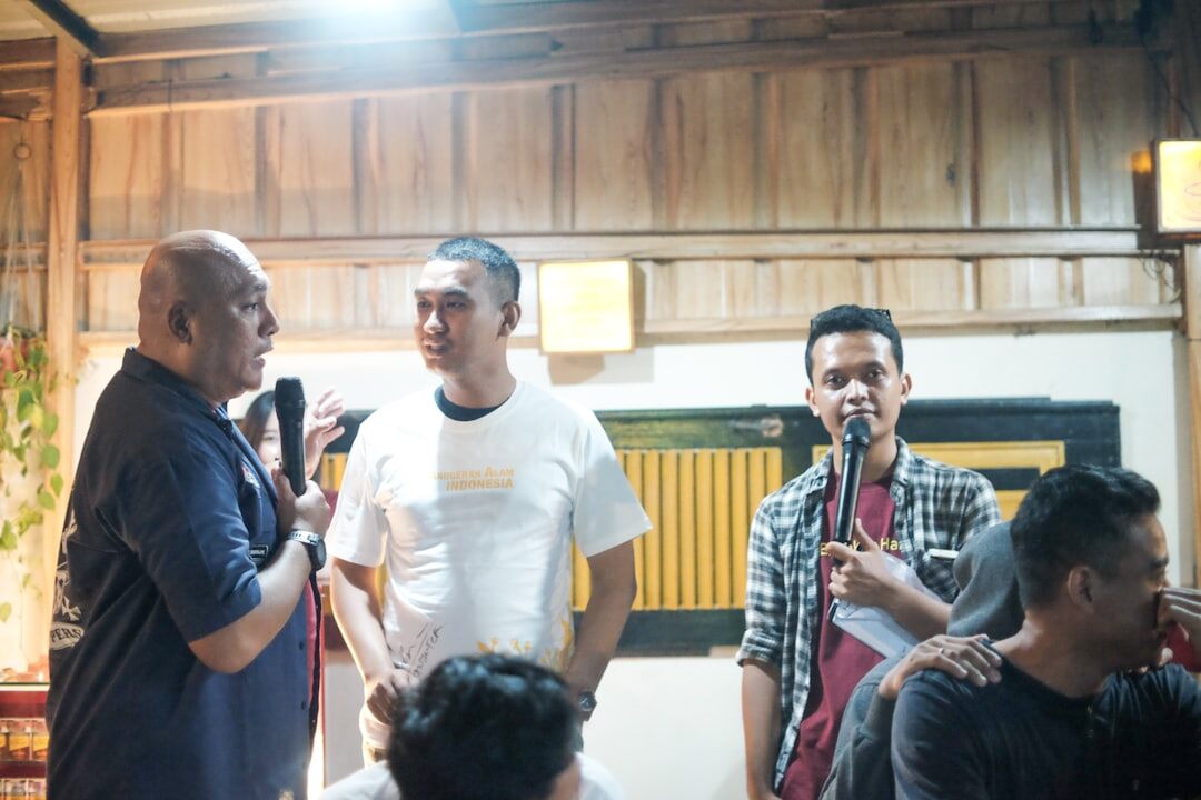 Group of diverse professionals discussing during a meeting
